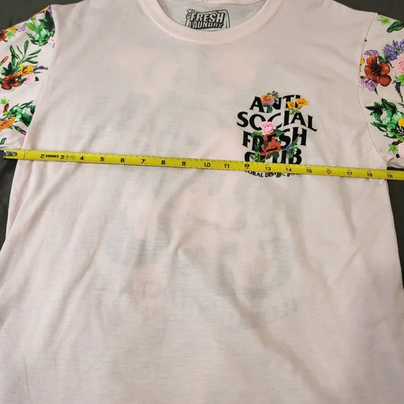 Anti Social Social Club Pink Tee (flower) - Picture 4 of 8